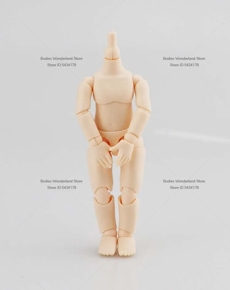 10cm 1/12 BJD OB11 YMY 가동 관절 DOD 누드 바디 GSC 헤드 액션 피규어 바디 액세서리