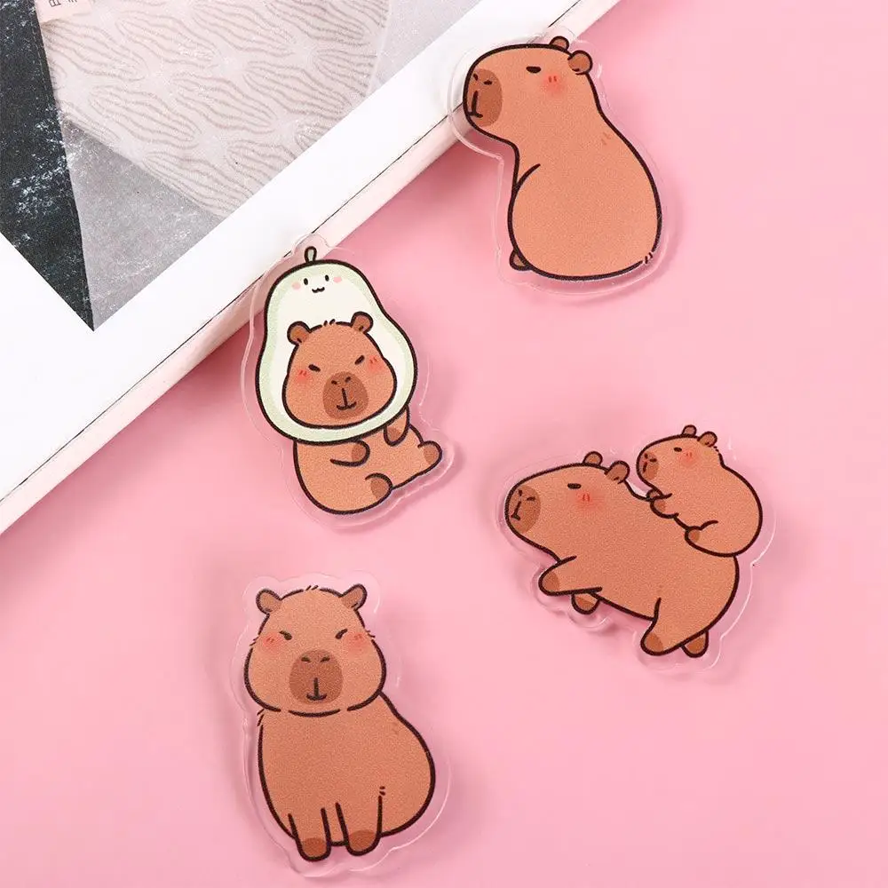 مجوهرات دبوس الصدر الاكريليك كابيبارا دبوس لطيف التلبيب كابيبارا بروش كابيبارا مضحك كابيبارا شارة ظهره ديكور #3