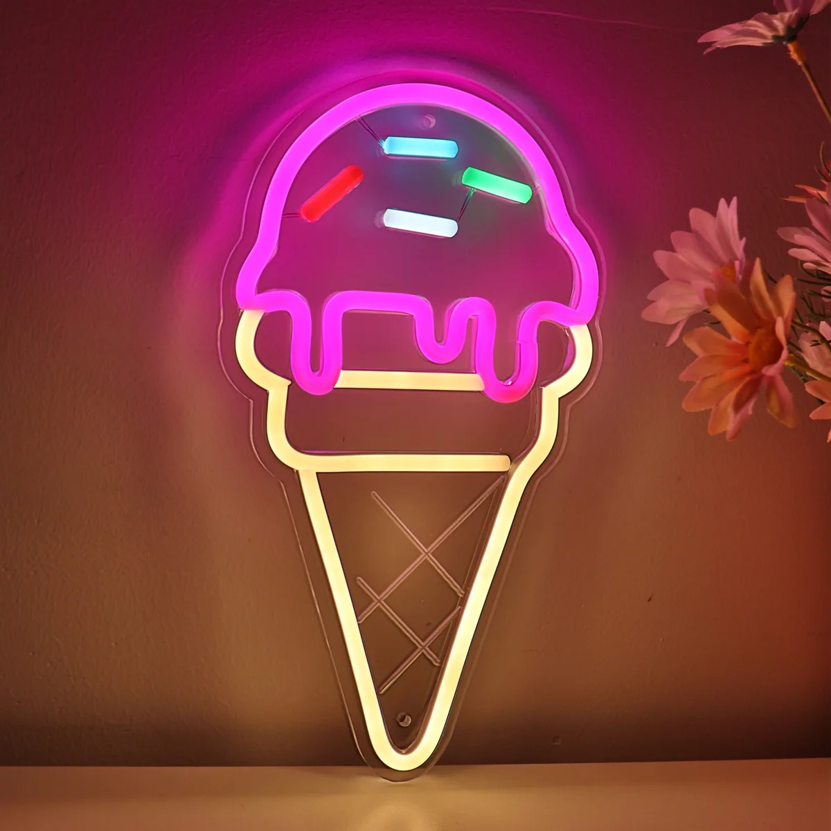 cone de sorvete com acucar led wall neon sign para shop party decoracao de sobremesa 646 1165 1pc 01