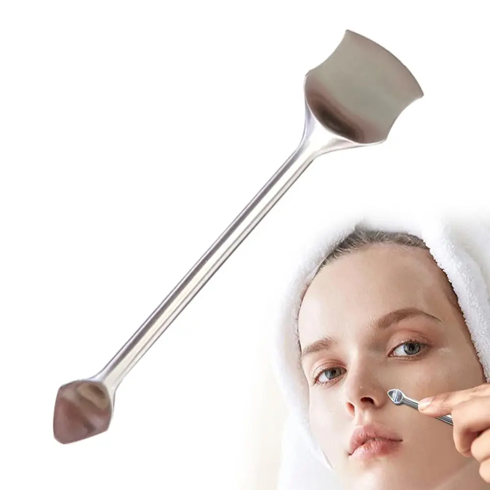 Tweekoppige Porie Prep Tool Schoon Acne Whitehead Popping Puistje Popper Tool Smet Comedone Roestvrijstalen Mee-Eter Verwijderaar