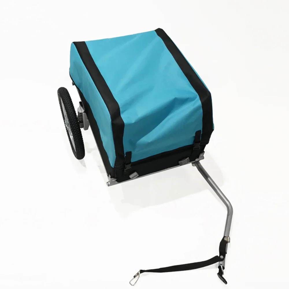 a forFoldable Fabric Bicycle Cargo Trailer with Adjustable Design for Camping Pet Dog Luggage Carry Bike Dog Trailer
