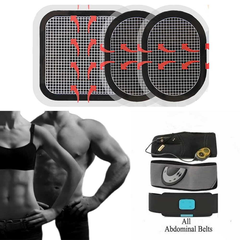 3/18 PCS EMS Eletric Muscle Stimulator Replacement Gel Sheet Pads For Abdominal Abs Toner Massage Abdomen Slimming Belt Patch