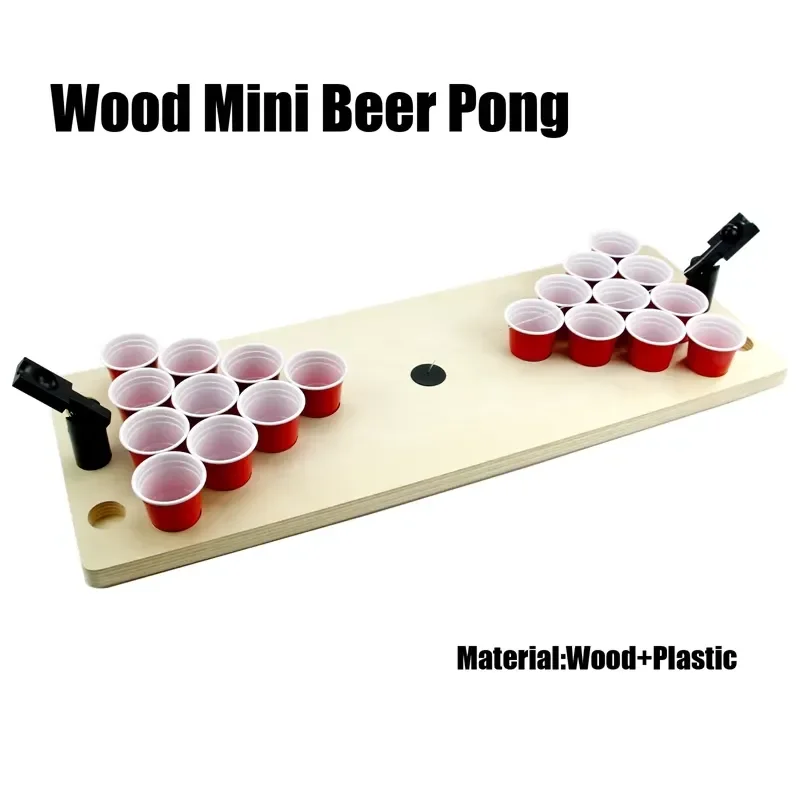 Mini Beer Pong Table Tennis Drinking Game Set with Cups for Adult Party Holiday Supplies Fun Drunk Game Night Entertainment