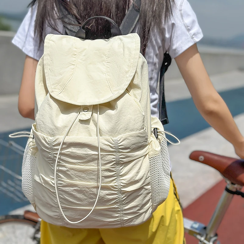

LEFTSIDE Women's Nylon Backpacks 2025 New Summer Men Backpack for Teens​​ Girls School Bag Cute Travel High Capacity Back Pack