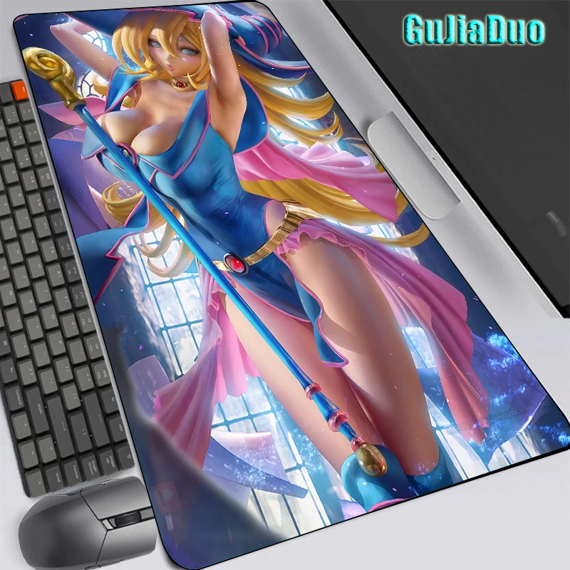 Yu-Gi-Oh Dark Magician Girl Anime Mouse Pad Gamer Laptop Play Mat Gaming Accessories Kawaii Mange Mousepad Pc Cushion Table pad