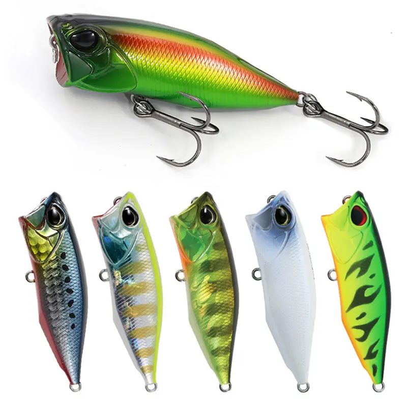 1pcs Fishing Lures Topwater Popper Bait 64mm 9G Hard Bait Artificial Wobblers Plastic Fishing Tackle Fishing Accessorie