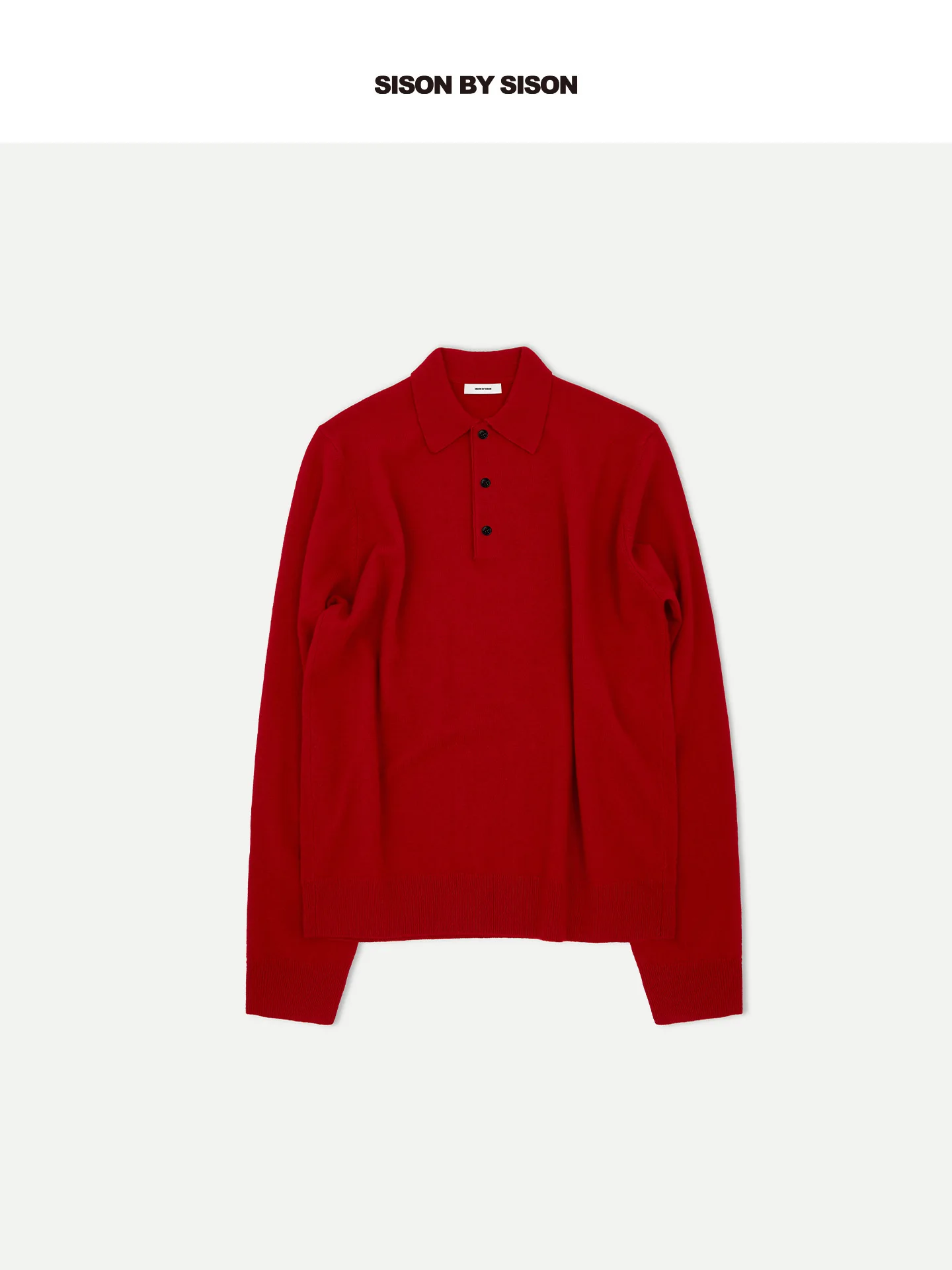 

Sison by Sison Women's 00% Wool Red Knitted Sweater Stand Collar Long Sve Casual Sle Soft Warm Faion