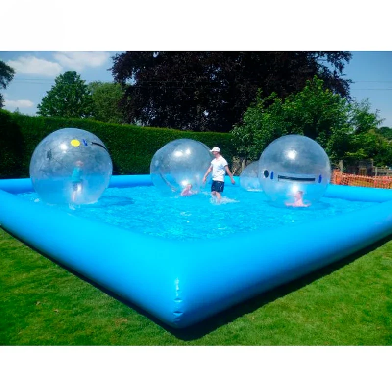 Verkauf Tragbarer aufblasbarer Pool in quadratischer Form zum Verkauf, Wasser Zorb Walking Ball Polish Outdoor Kinder Aktivität Sommer Waterfu