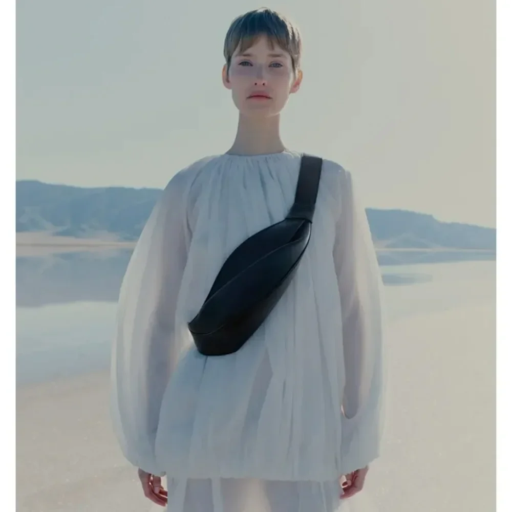 Neyu - sac à bandoulière en cuir lisse، nouveau sac de voyage de Niche personalalisé en form d'oreiller de grande capacité