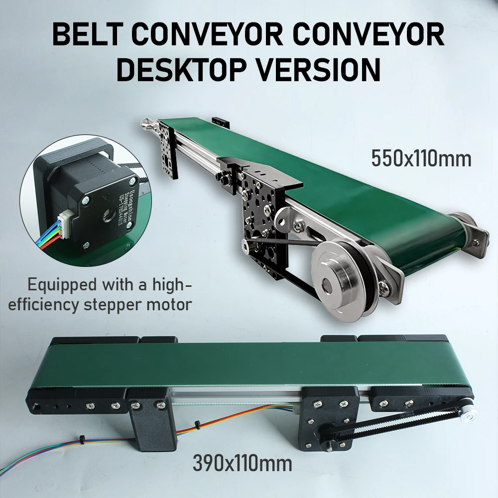 Small Desktop Belt Conveyor with Speed Controller Motor Mini Conveyor System Portable Conveyor Belt for Material Handling