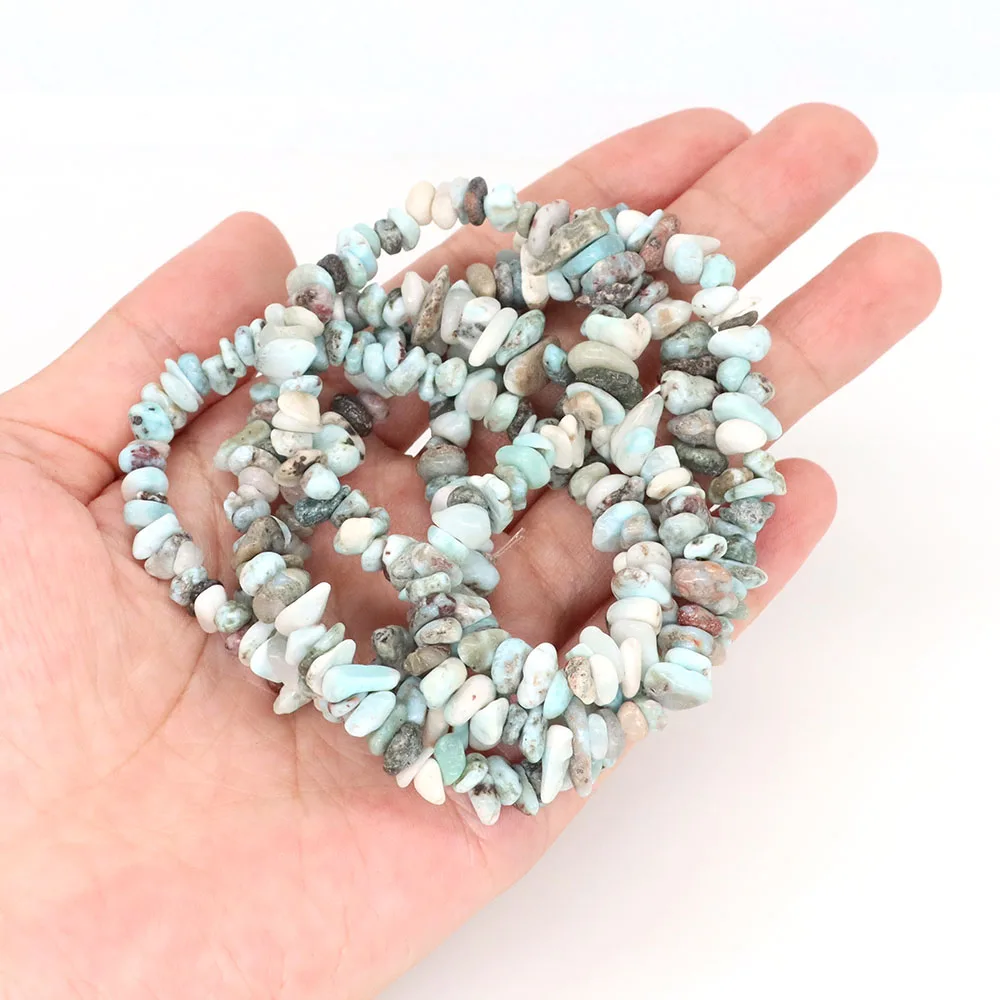 5-8mm Natural Gems Larimar Tourmaline Amethyst Irregular Stone Beads Chip Gravel Freeform For Jewelry Making Necklace Bracelet