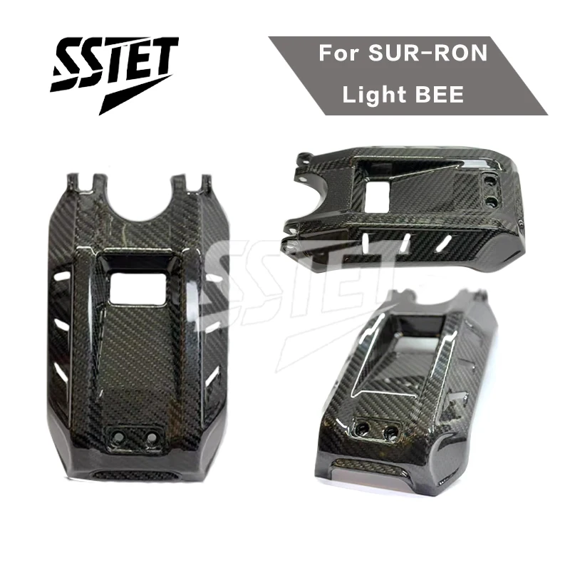 A Ventilated Battery Cover Made from Genuine Carbon Fiber Material Electric Dirt Bike Battery Cover Carbon Fiber Pattern Battery