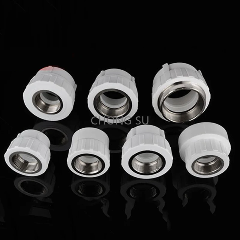 20/25/32/40/50/63/75 PPR الاتحاد موصل مستقيم إلى أنثى الموضوع 1/2 "3/4" 1 "1.2" 1.5 "2" 2.5 "النحاس تقليل وصلة أنابيب مشتركة #4