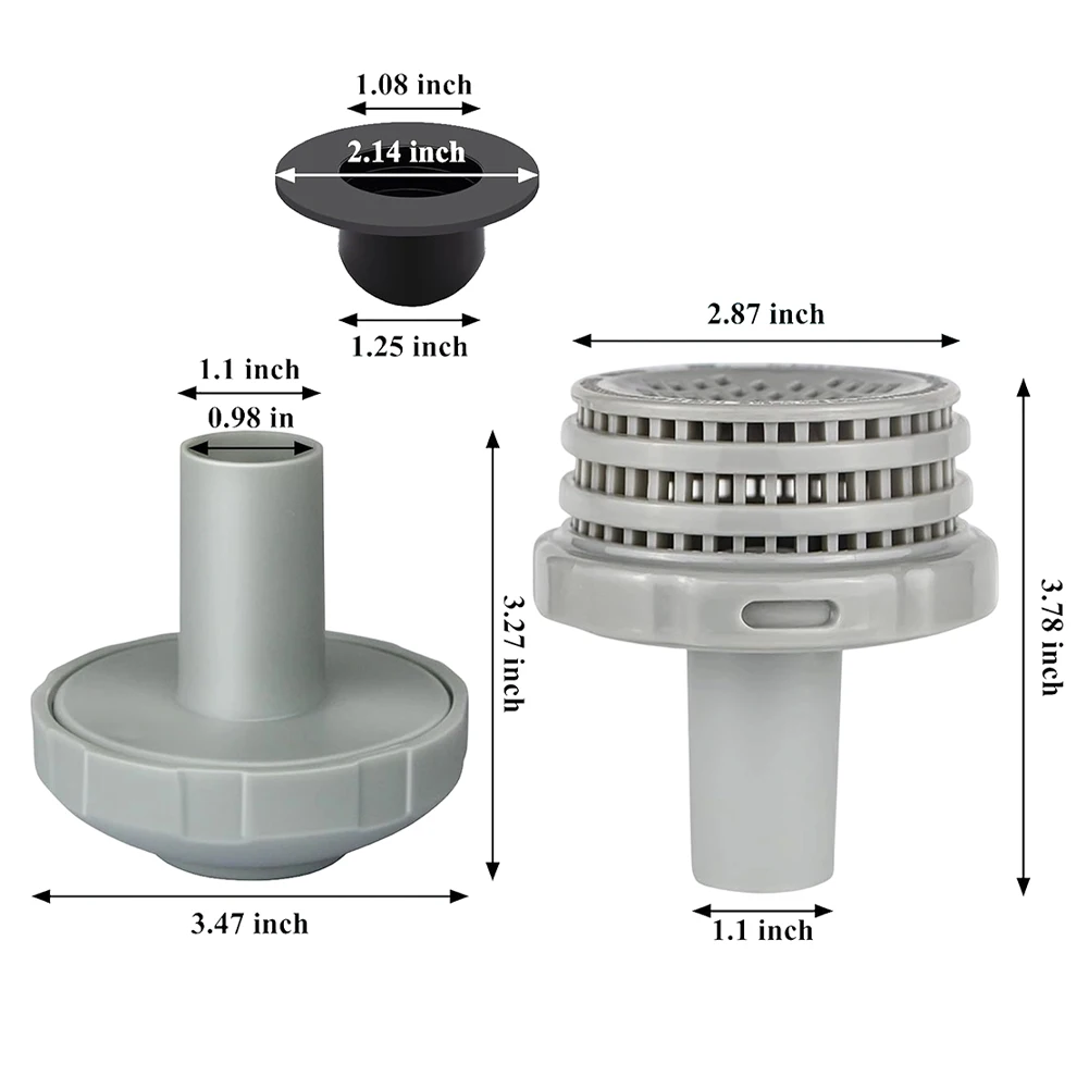 25022E Pool Water Jet Connector Kits, Replacement Jet Fitting Adapter Pool Inlet Strainer Connector Swimming Pool Water Jet