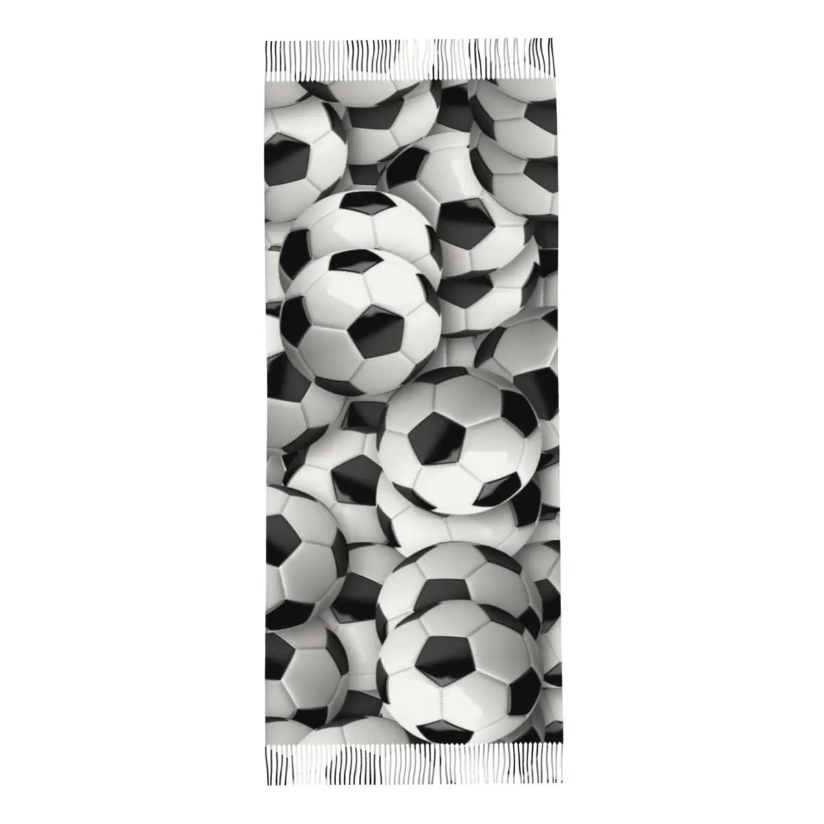 Football Soccer Scarf Tassel Scarves for Women Soft Warm Shawls and Wraps Large Fall Winter Shawl Wrap