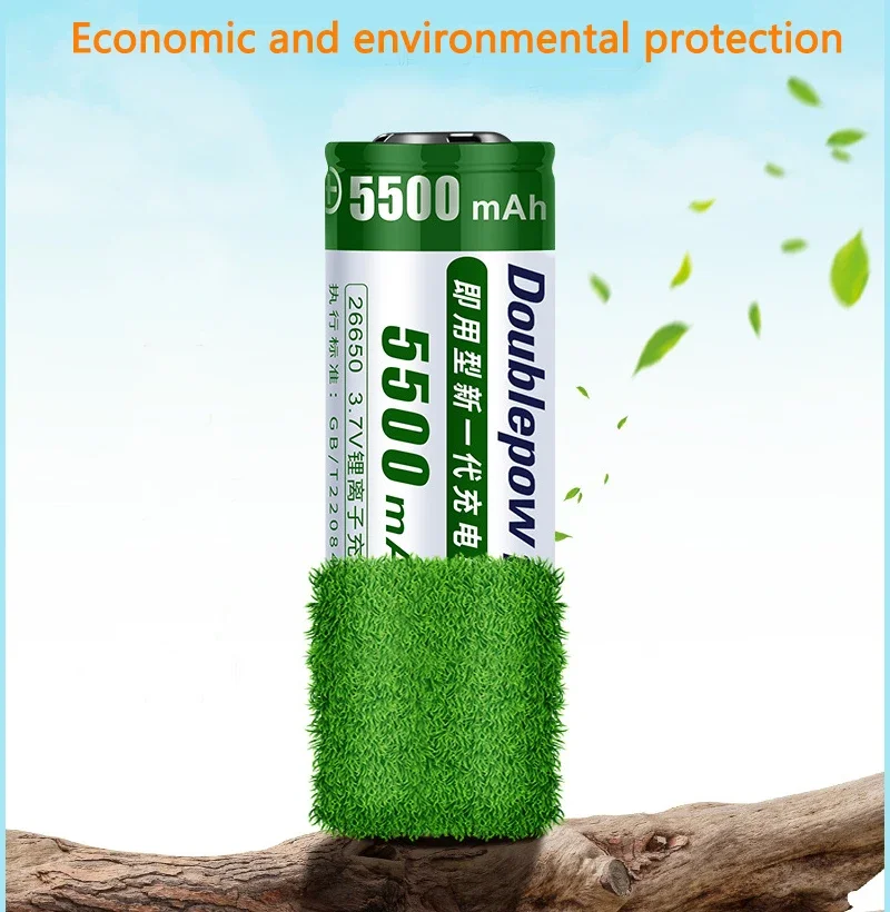 Batería recargable de litio para cigarrillo electrónico, capacidad Real 26650, 3,7 V, 5000mAh, para linterna, megáfono, 26650
