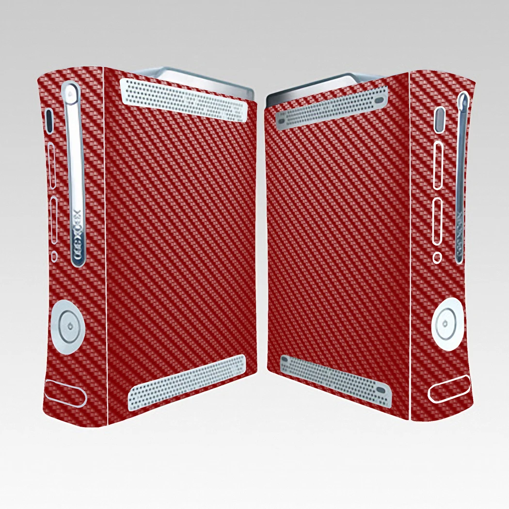 7 ألوان ألياف الكربون جلد فينيل ملصق حامي لمايكروسوفت Xbox 360 الأصلي الدهون و 2 تحكم جلود ملصقات