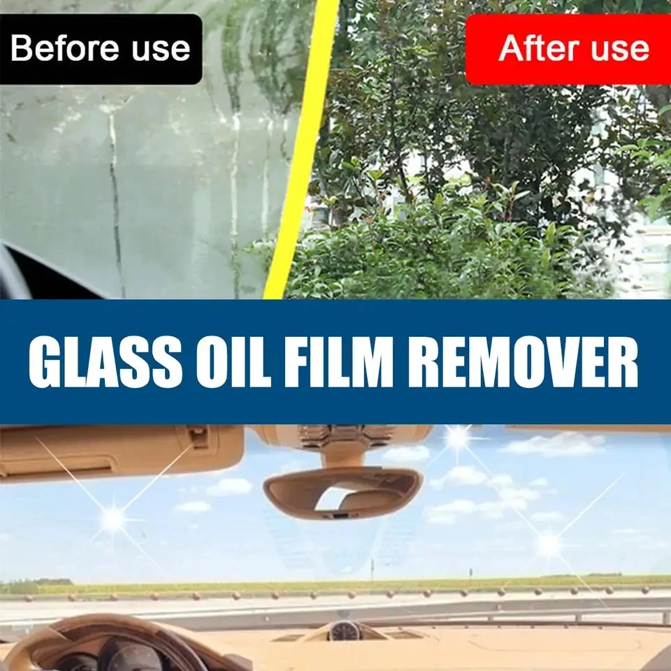 Car Glass Oil Film Remover Car Windshield Polishing Agent Window Front Windshield Coating Cleaning Paste Universal Auto Part