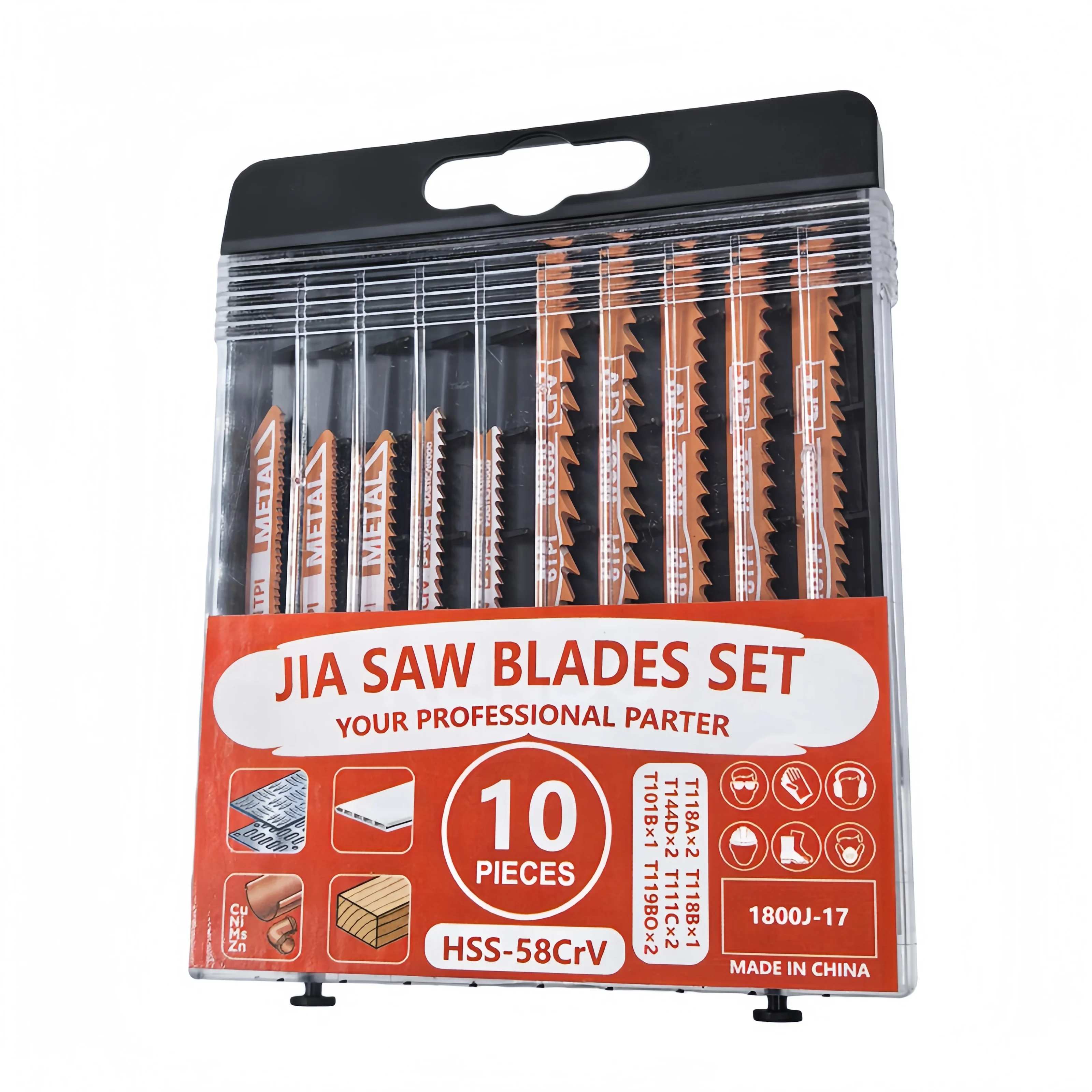 10 قطعة T-عرقوب بانوراما شفرات مجموعة HSS متنوعة للخشب البلاستيك قطع المعادن سريع قطع شفرات المنشار المنحنية للمناشير الكهربائية #2