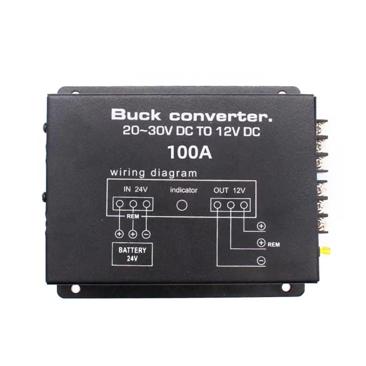 100A DC 24V ถึง 12V รถ Power Converter ไฟฟ้า Converter อุณหภูมิควบคุมสําหรับรถกอล์ฟ Club รถรถบรรทุกรถ