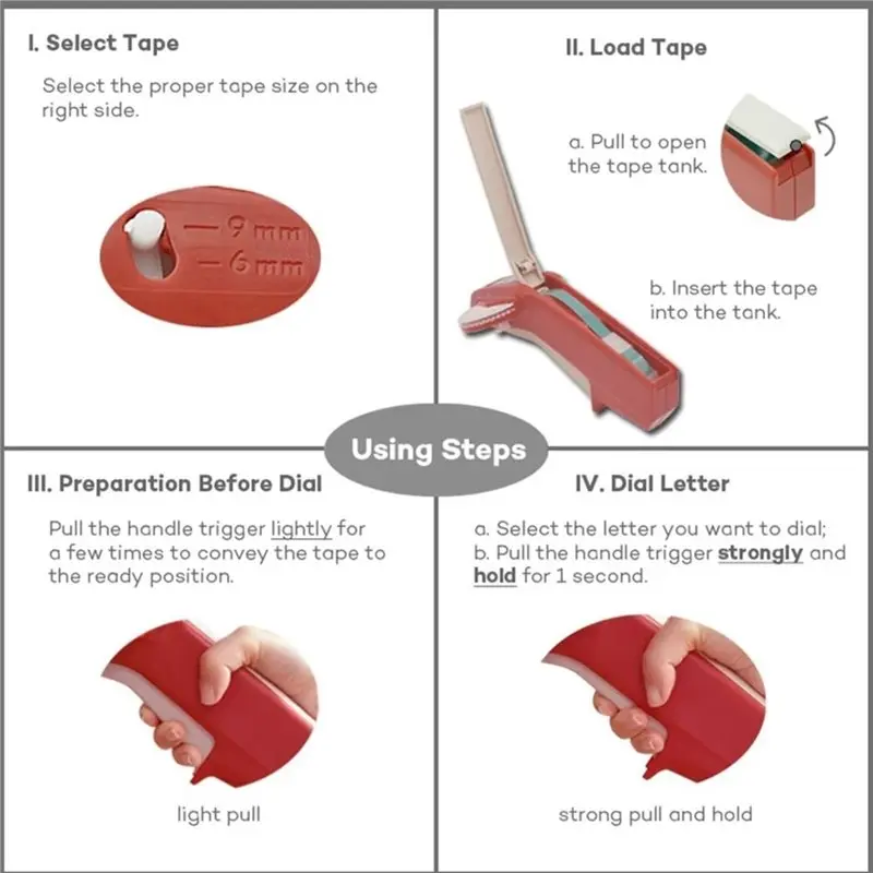FYBL-DIY Manual Embossing Label Maker,Handheld Labeling Tool,Lettering Tool,M1610 Embossing Label Maker