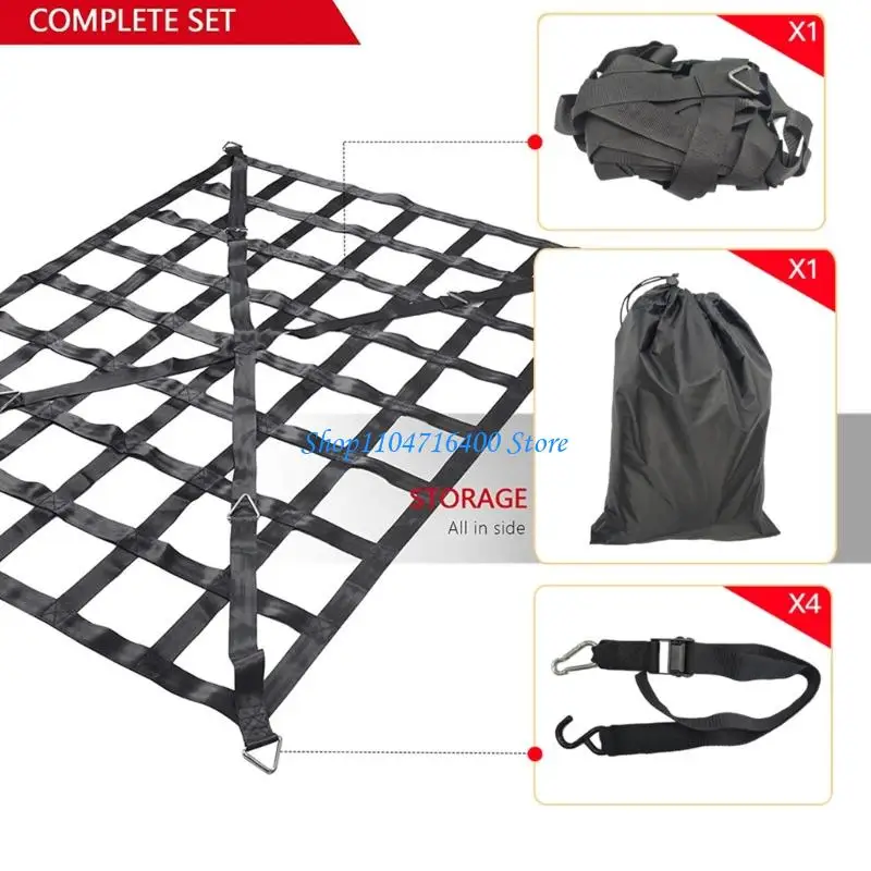 y1gd Multi Purpose Vehicle Cargo Net Nylon S Hook Design Secure Load Management For O