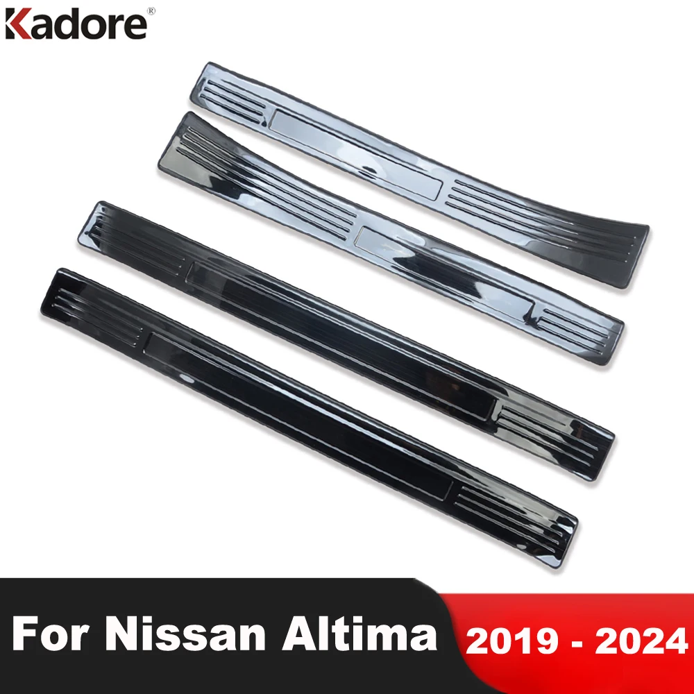 

For Nissan Altima 2019-2021 2022 2023 2024 Steel Car Door Sill Scuff Plate Cover Trim Welcome Pedal Protector Guard Accessories