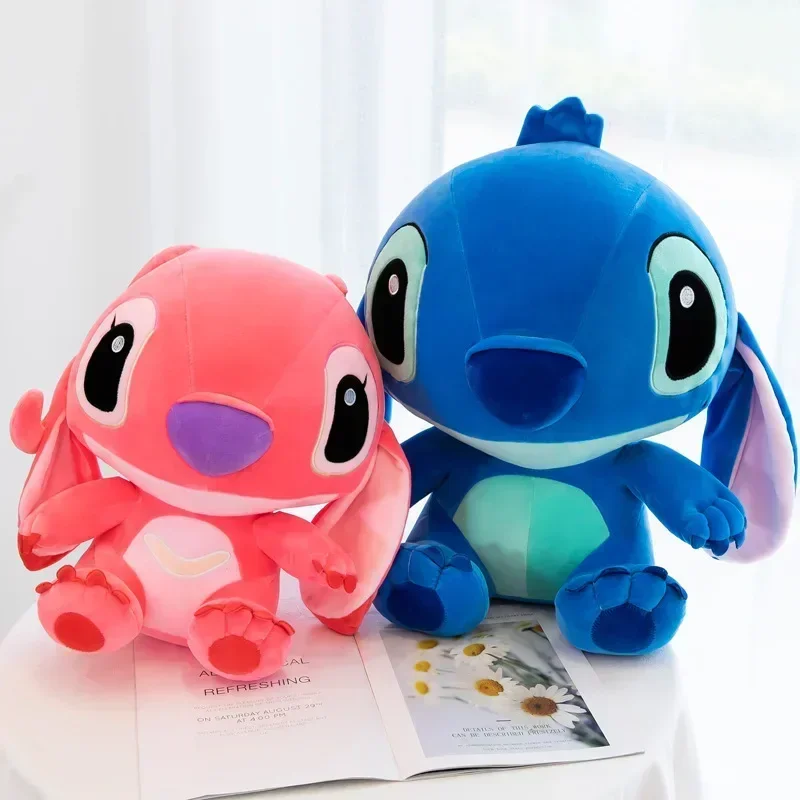 80CM Big Size Disney Plush Doll Toys Anime Lilo & Stitch Stuffed Animal Cute Plushies Kids Xmas Baby Christmas Gift