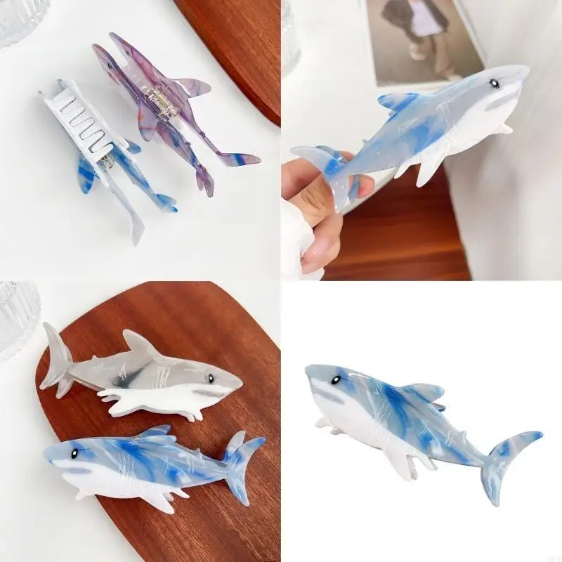 

Fashionable Valentine's Day Hair Barrettes Unique Shark Clamp Hairpin Hair Clip Stylish Hair Accessory Casual Use