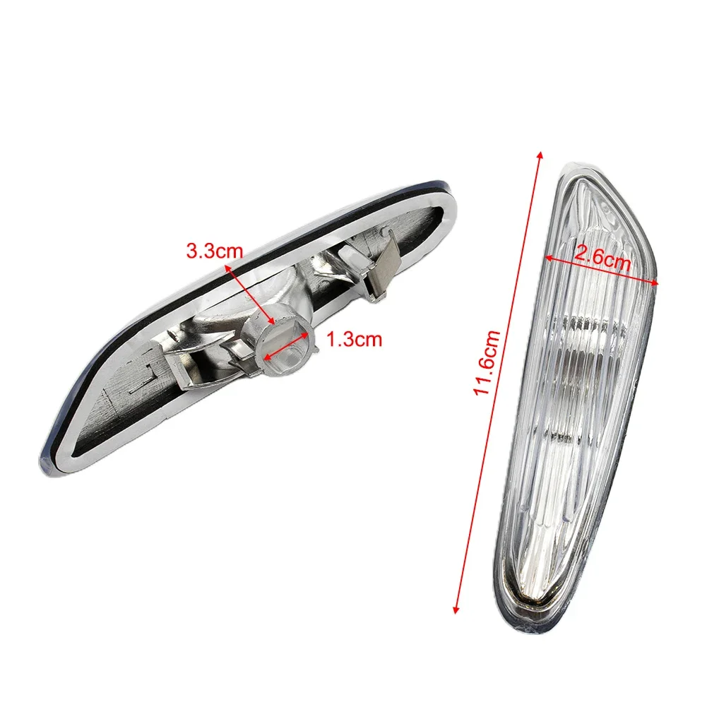 Luces de posición lateral para BMW, luces intermitentes LED de señal de giro, 12V CC, 55W, E46/E60/E61/E83/X3, 2 uds.