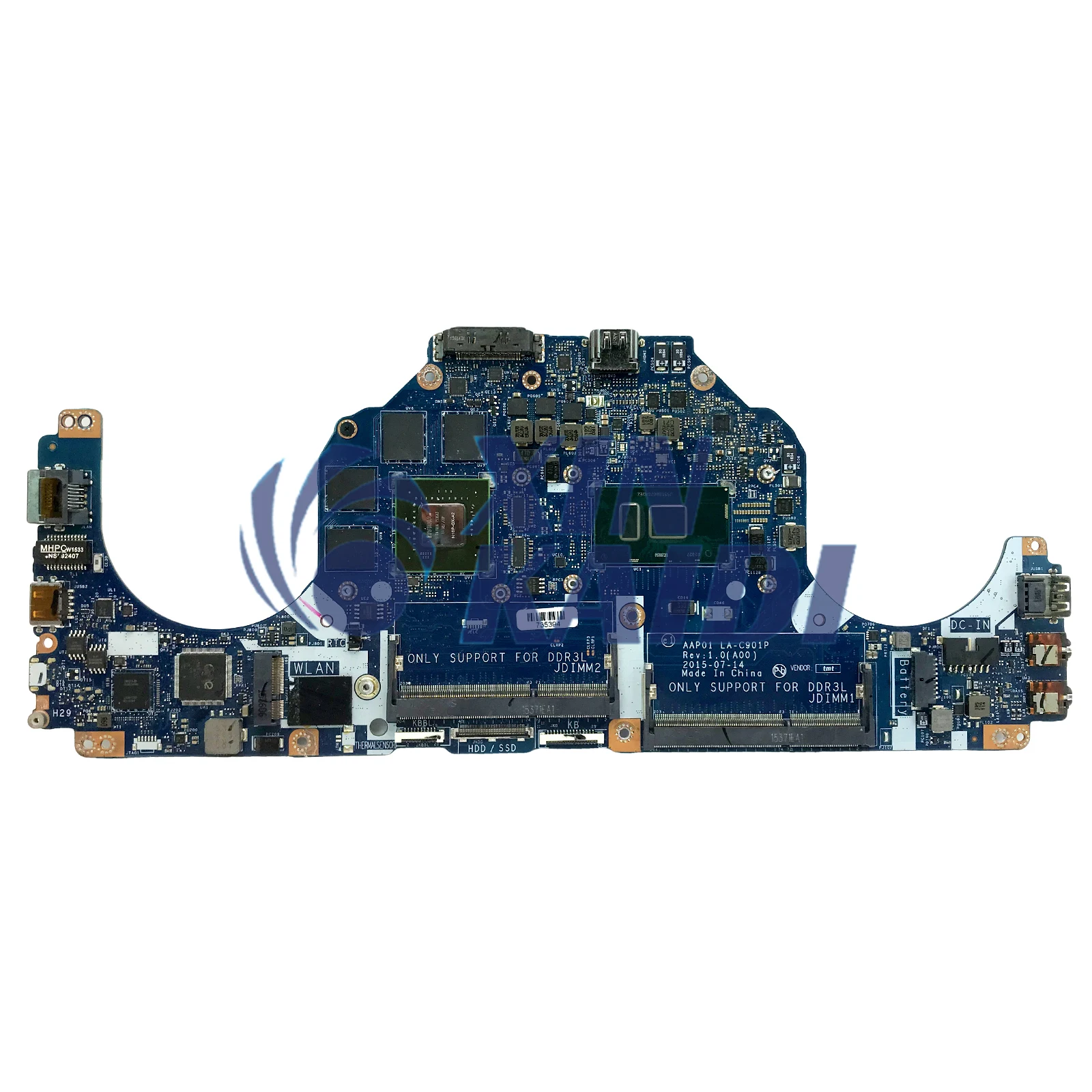 Para DELL Alienware 13 R2 Laptop Placa-mãe i7-6500U I5-6200U AAP01 LA-C901P GTX960M N16P-GX-A2 0V3TCJ DDR3 Notebook Mainboard