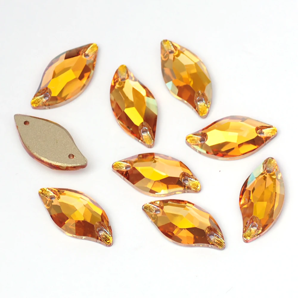 PUBRILEX Sunshine Gold Aufgenähte Strasssteine DIY Nähzubehör Kristalle Flache Rückseite Aufnähsteine für Kleidung und Taschen – Detail 12