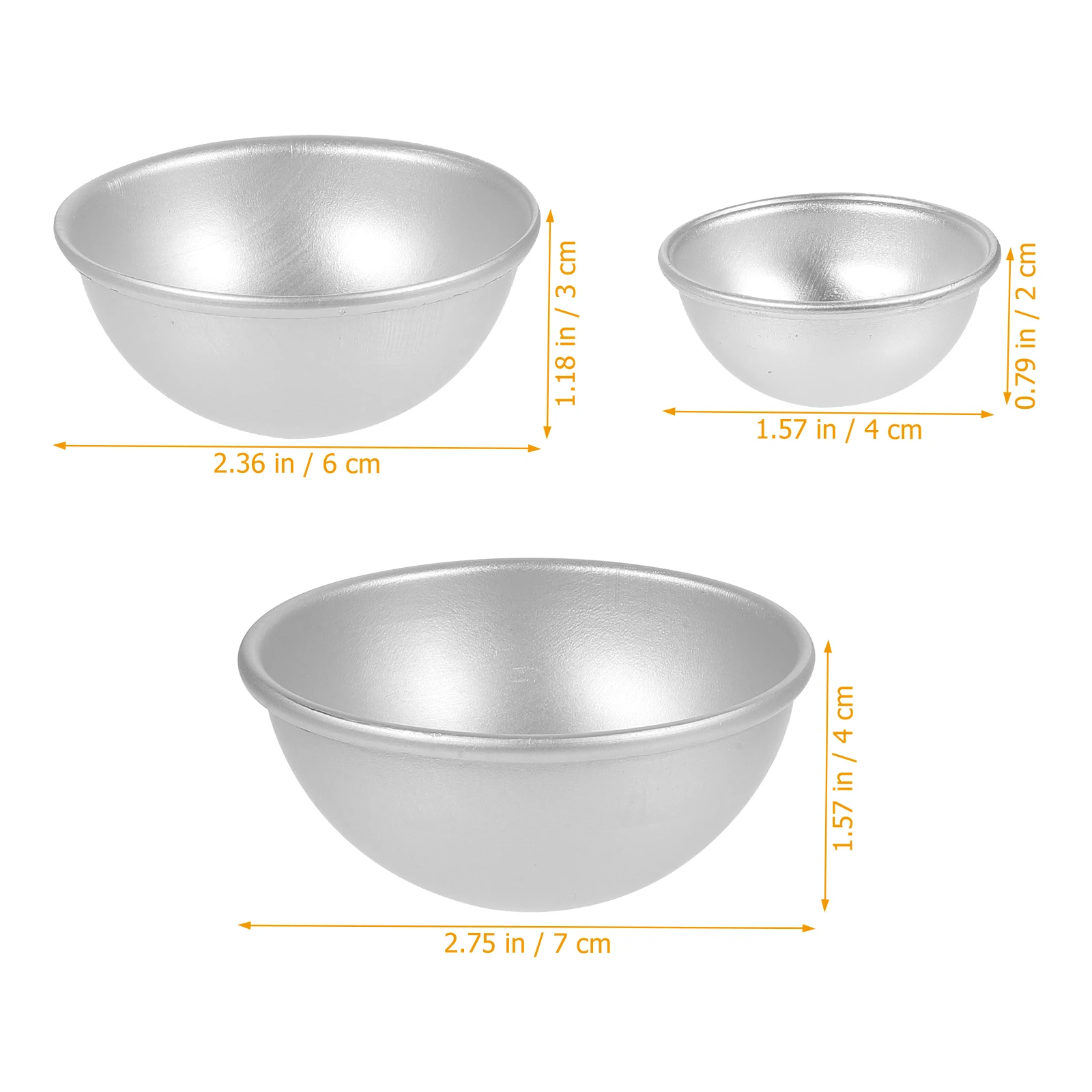 12 Pcs Bath Salt Mold Half Round Ball Shape Bathroom Decor Letter Aluminum Alloy Shaped Molds Baking Tool