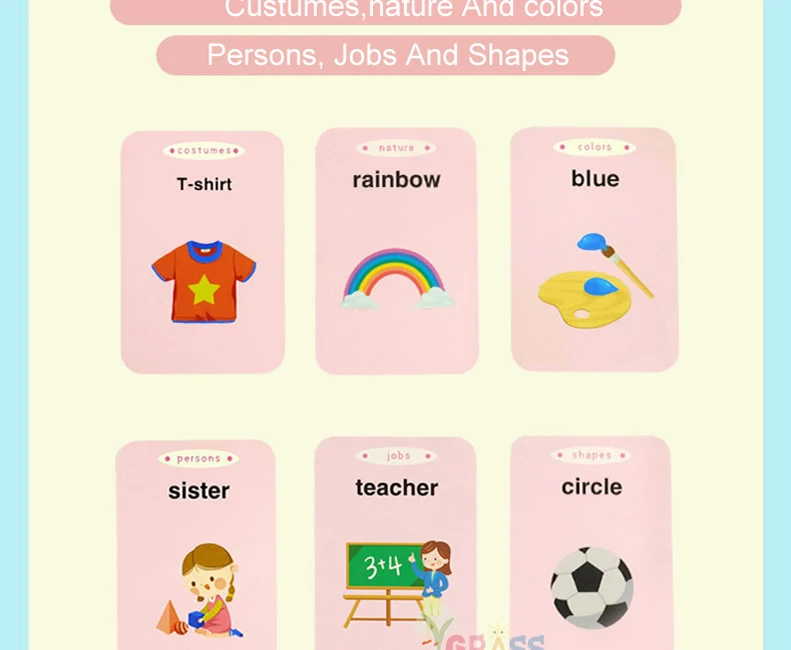 Lernspielzeug für Sprache und Lesekompetenz, sprechende Lernkarten, Kinderspiele, Hörbuch, Geschenk, russisches Alphabet, Spanisch, Französisch – Detail 7
