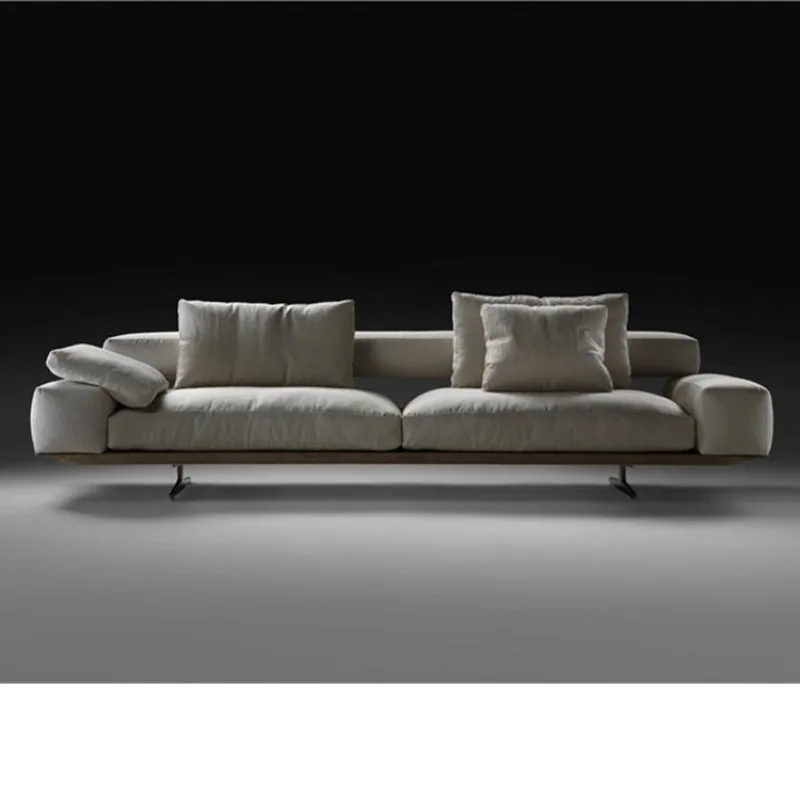 Nordic simple modern size apartment living room fully equipped double triple sofa Italian combination light luxury down sofa