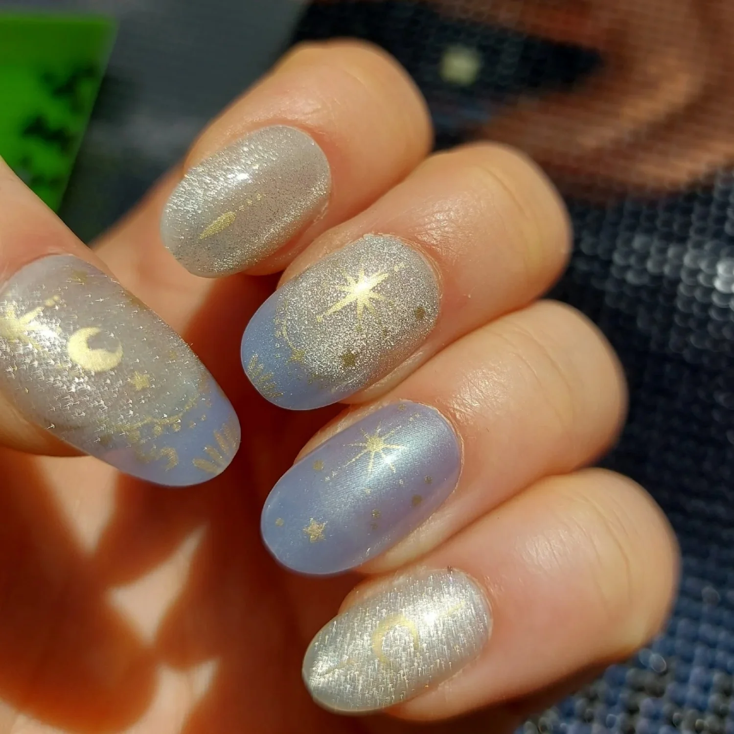 24Pcs Gold Moon Sta… - image