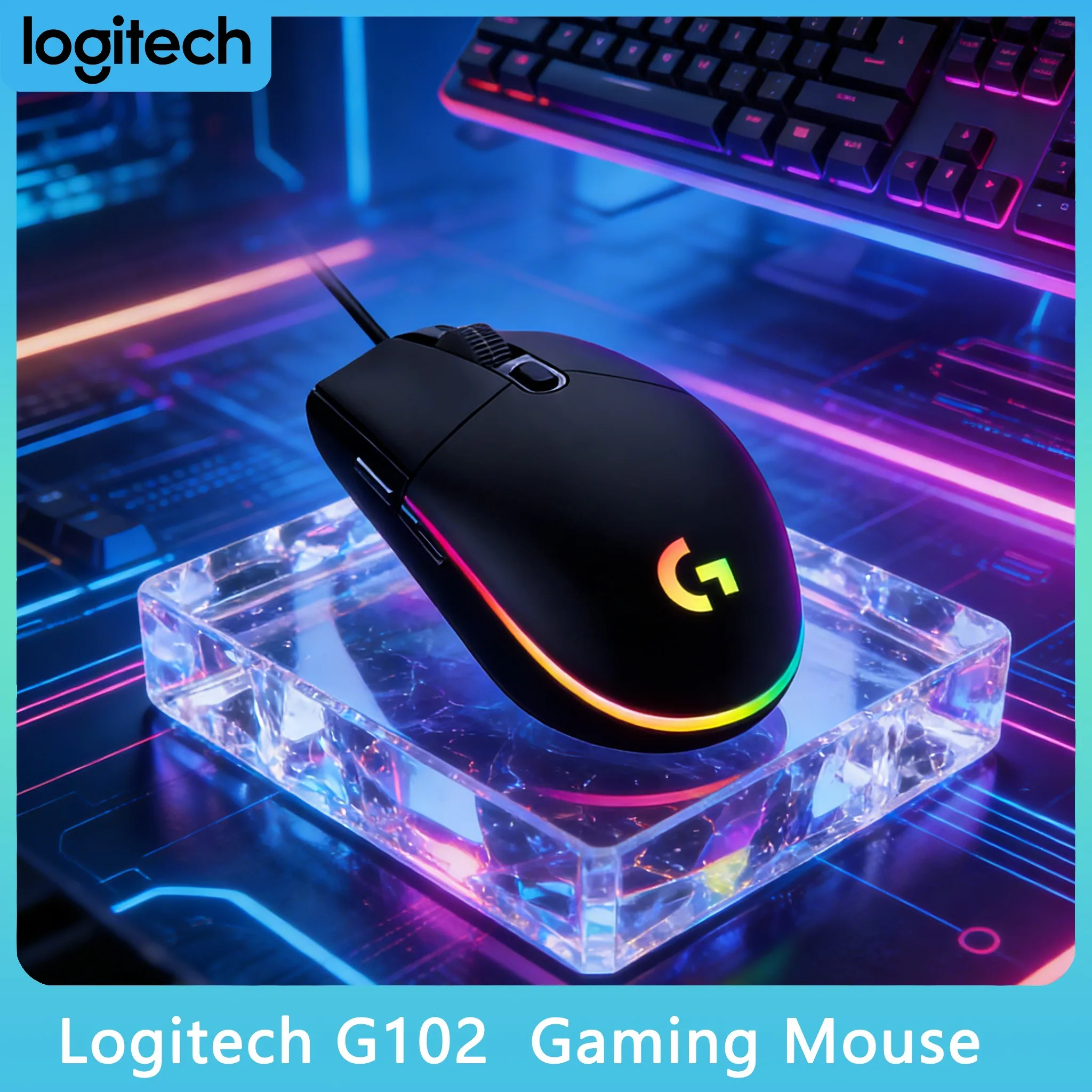 

Игровая мышь Logitech G102 LIGHTSYNC RGB с 16,8 млн настраиваемых цветов