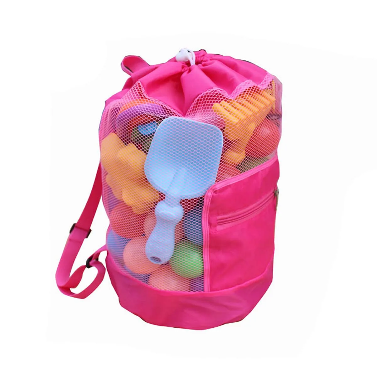 

Portable Kids Beach Bag 1 Unit Compact Lightweight Waterproof Nylon Bag with Clear Net Insert for Travel Storage Organization