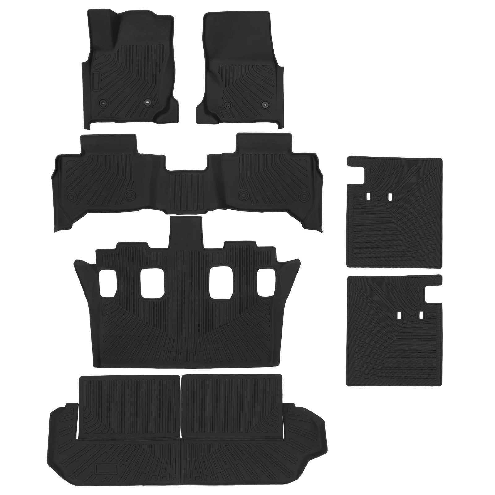 

Cargo Liner Full Set All Weather TPE Trunk Cargo Liner with Backrest Protectors for Toyota 4Runner 2025-2026 Fuel 7 Seats