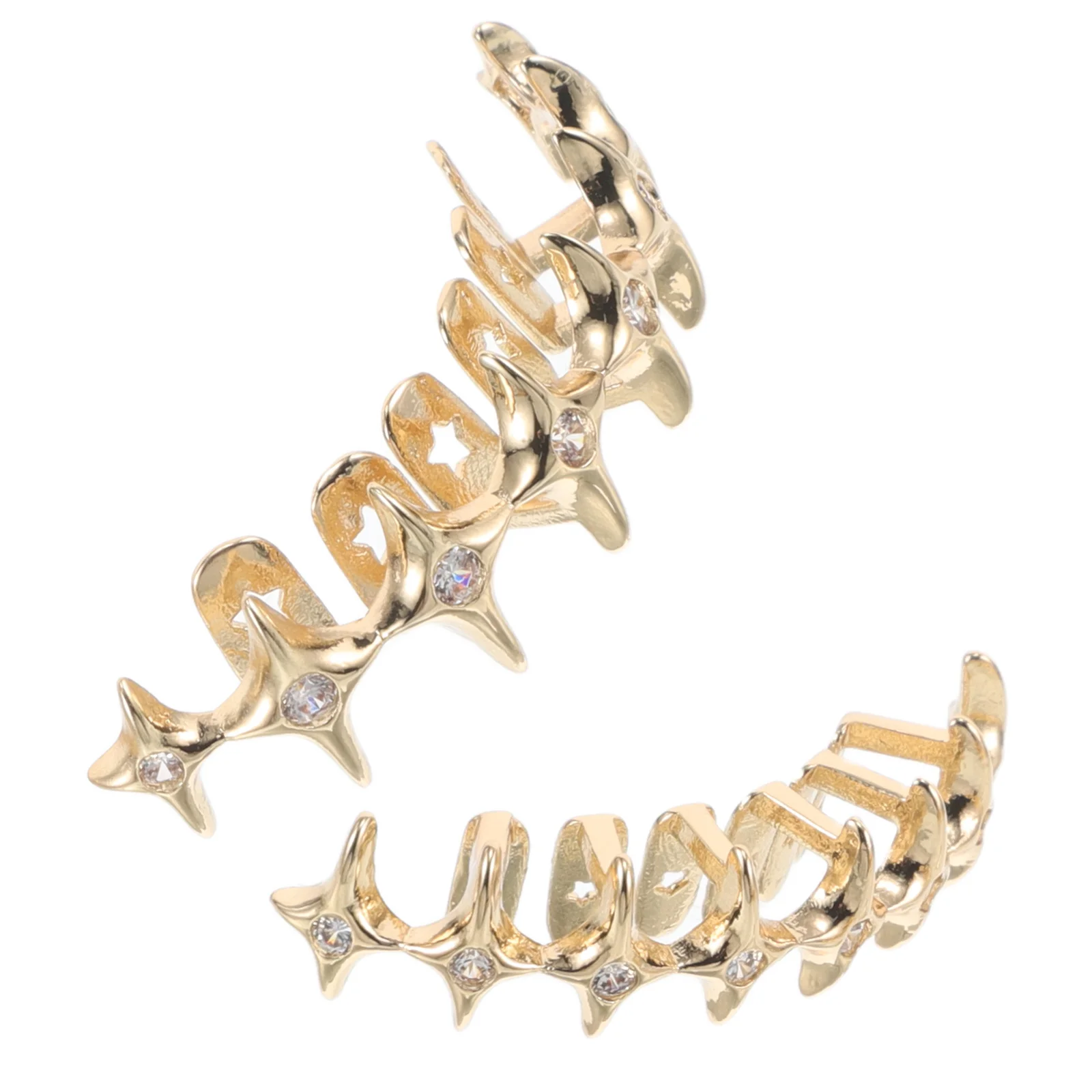 

Gold Plated Hip Hop Teeth Grills Design for Men Women Party Accessories Fake Grill Costume Prop Jewelry Bling
