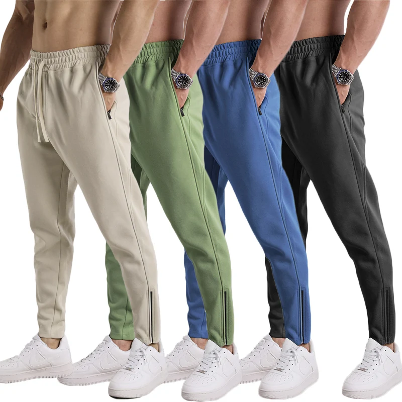 

New Solid Color Sweatpants Casual Workout Pants Autumn 1/2Pcs Lightweight Cargo Trousers Outdoor Gym Fitness Drawstring Trousers