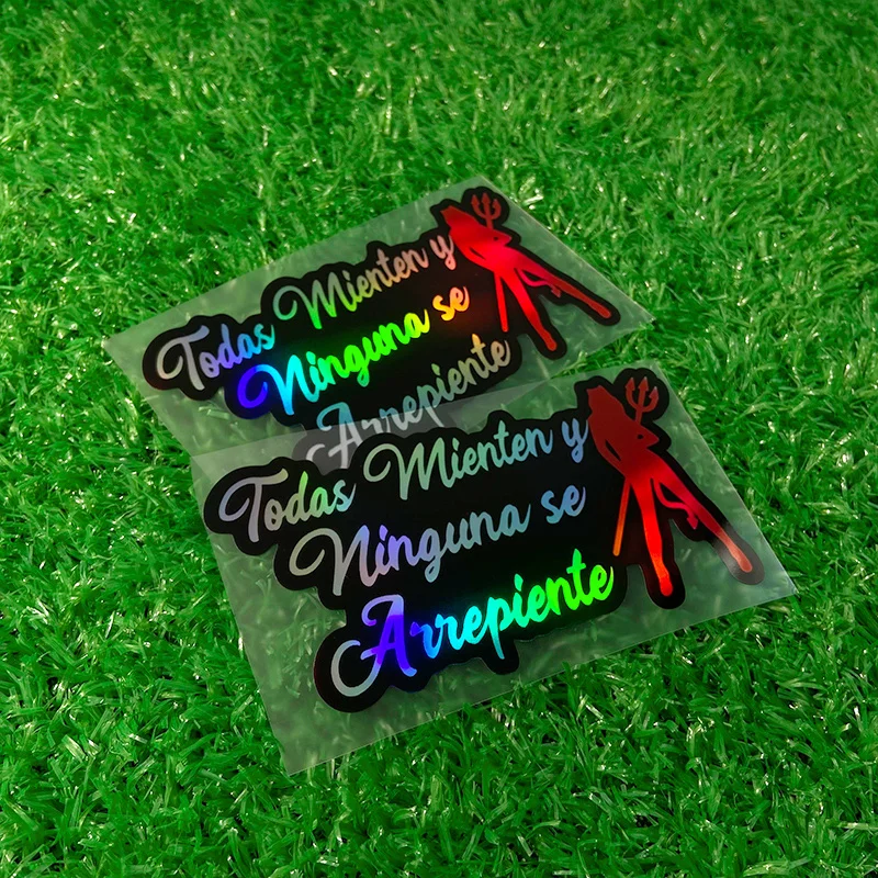 スペインの楽しいミームレーザーバイクステッカー - バイクの燃料タンク、スクーター、車の窓用の防水ビニールデカール