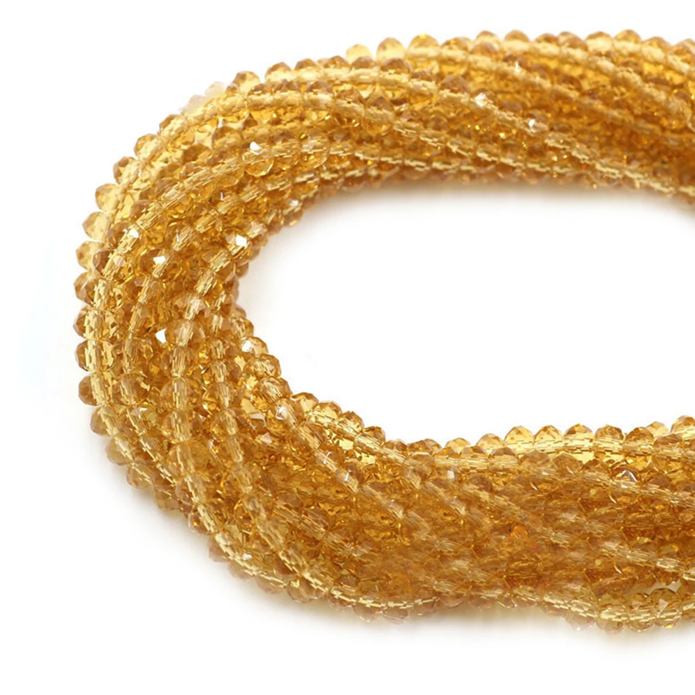 

150Pcs 3x4mm Orange Glass Faceted Beads Smooth Safe DIY Jewelry Making Crafts Bracelets Necklaces Crystal Beads