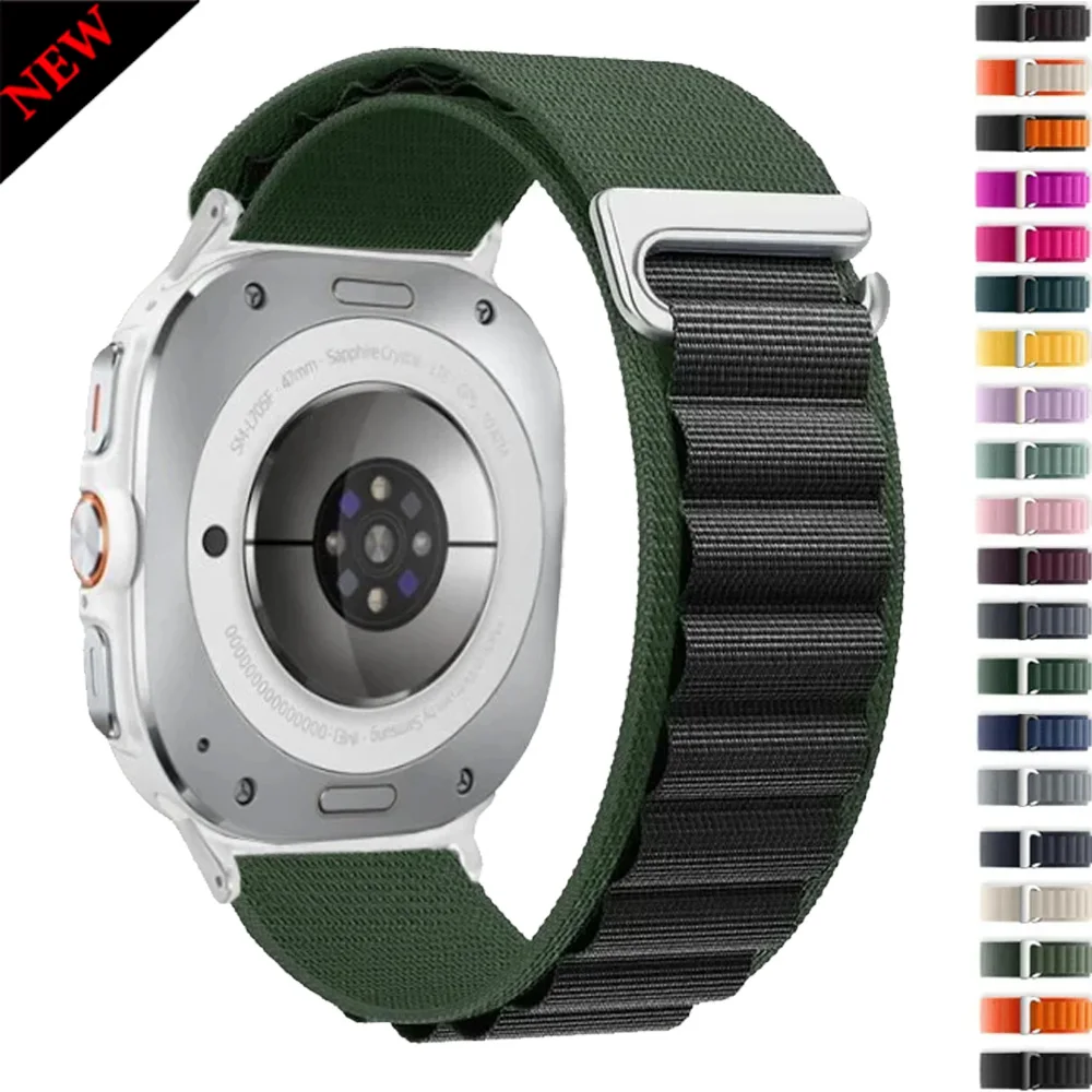 Alpine Nylon Loop Strap For Samsung Galaxy Watch Ultra 2-1 47mm Galaxy Ultra 2025 47mm Weave Sport Bracelet Smartwatch Accessory