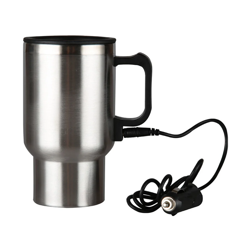Tasse chauffante sous vide pour voiture, 450ml, en acier inoxydable, isolée électrique, grande capacité, voyage, sûre, Portable, pour véhicule