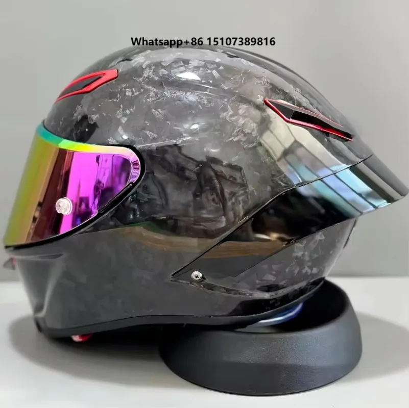 GPRR High Strength Carbon Fibre Full Face Helmet,For Motorcycle Racing and Road Cruising Motorcycle Protective Helmet