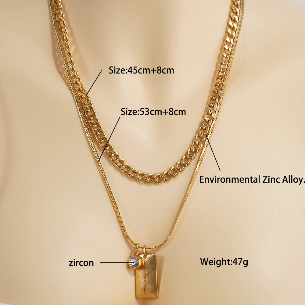 Jewelry Yhpup Fashion Chain Man Ethnic None Women Punk Girl Pendants Pearl Necklace Clearance