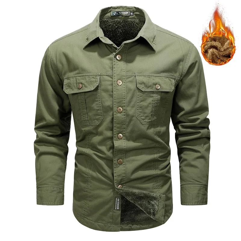 

Зимняя модная однотонная бархатная толстая теплая рубашка с длинным рукавом для мужчин, повседневная спортивная рубашка большого размера высокого качества