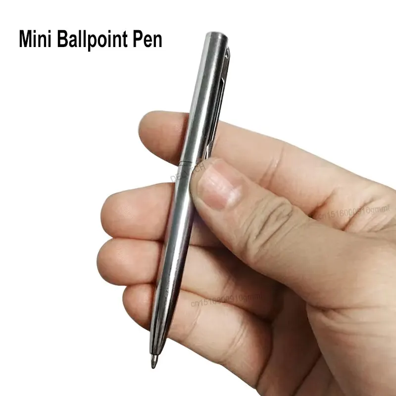 3/5/10/20/30/50Pcs Zestaw Mini Mały Metalowy Klips Długopis 0.7mm Końcówka Biuro Szkoła Kieszonkowy Rozmiar Podpis Długopis Niebieski Czarny Atrament — zdjęcie produktu 3
