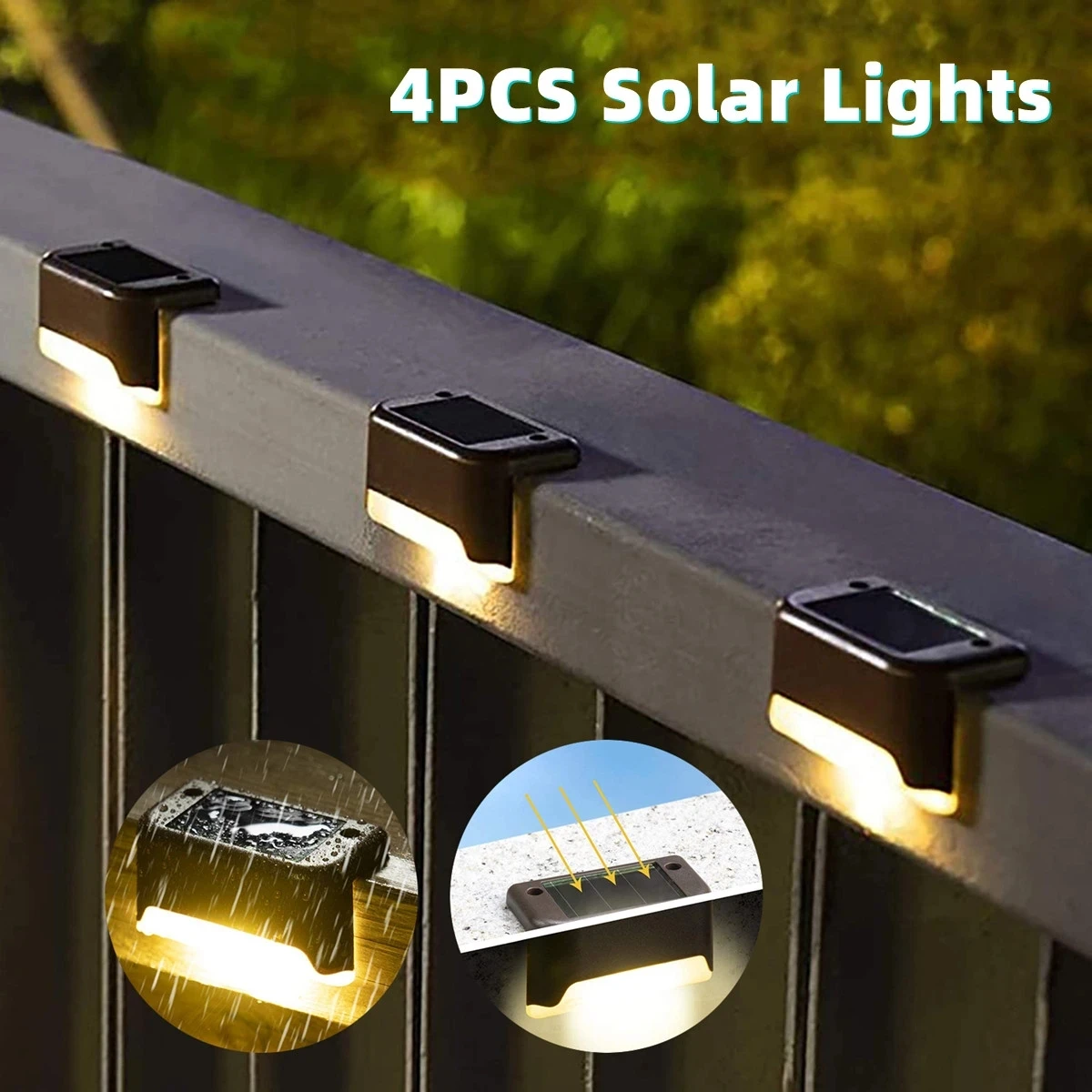 

4/8pcs LED Solar Stair Light Waterproof Outdoor Garden Passage Courtyard Terrace Guardrail Step Light Landscape Light